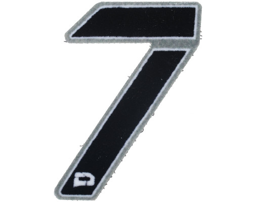 Push Division Velcro Number Patch #7 - Grey