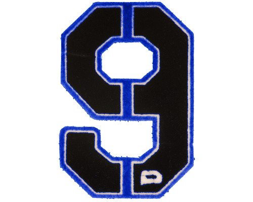 Push Division Velcro Number Patch #9 - Blue