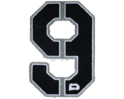 Push Division Velcro Number Patch #9 - Grey