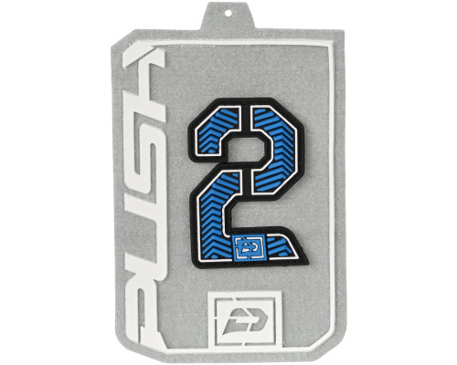 Push Rubberized Velcro Number Patch - Blue - 2