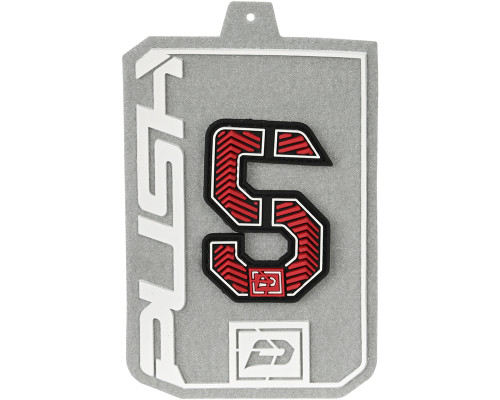 Push Rubberized Velcro Number Patch - Red - 5 Push Rubberized Velcro Number Patch - Red - 5