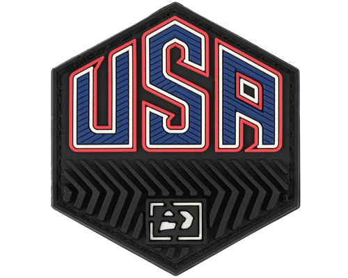 Push Rubberized Velcro Patch - USA Black Push Rubberized Velcro Patch - USA Black