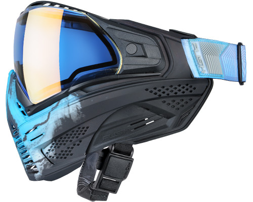 Push Unite Paintball Mask - Infamous Blue Fade Skull
