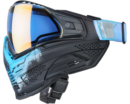 Push Unite XL Paintball Mask - Infamous Blue Fade Skull