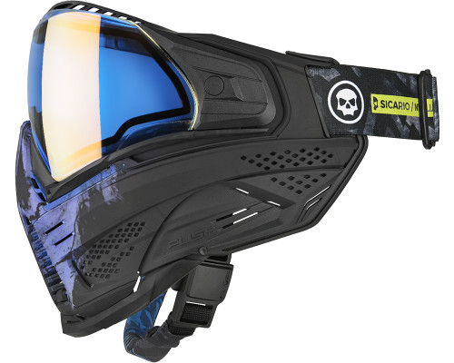 Push Unite XL Paintball Mask - Infamous Blue Skull