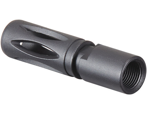 WE Metal Flash Hider For SMG-8 Gas Blowback SMG - 11mm Thread - Black - (WE-FH-R-M009)
