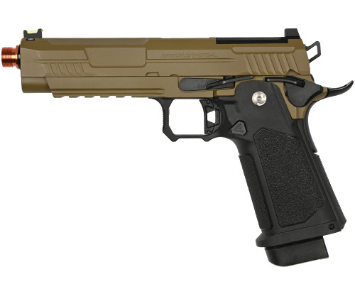 Arcturus Vanguard 5" Hi-Capa Gas Blowback Airsoft Pistol w/ Optics Ready Slide - Black/Tan