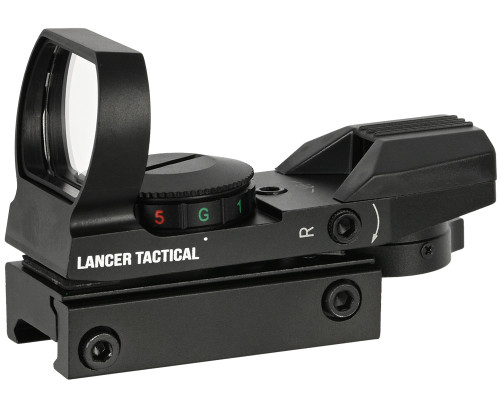 Lancer Tactical Red & Green Dot Panorama Reflex Sight - 4 Reticles (CA-401B)