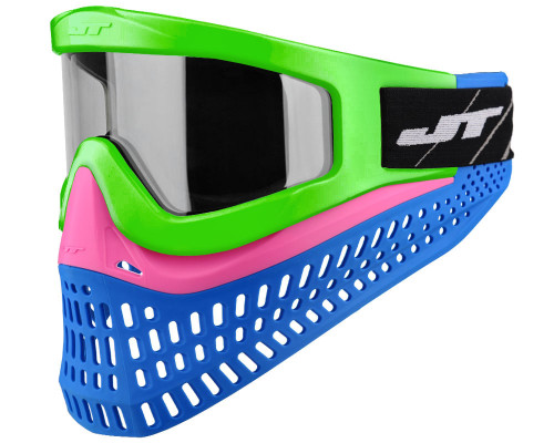 JT ProFlex X Paintball Mask w/ Quick Change System - Lime/Pink/Blue
