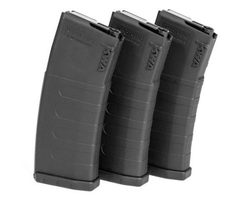 KWA K120C Adjustable ERG/AEG 2.5/AEG 3 Mid-Cap M4 Magazines (3-Pack) - Black