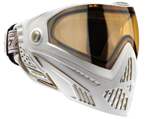 Dye i5 Paintball Mask - White Gold w/ High Definition Lens
