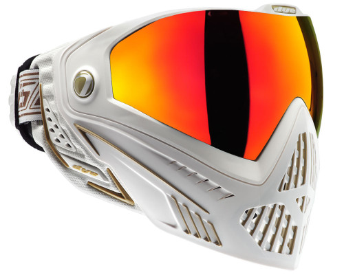 Dye i5 Paintball Mask - White Gold w/ Dyetanium Northern Fire Lens