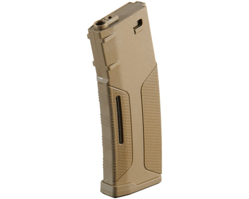 Lancer Tactical Advanced Polymer 140 Round Mid Cap Airsoft Magazine - Tan (LT-AP-MIDMAG-T)