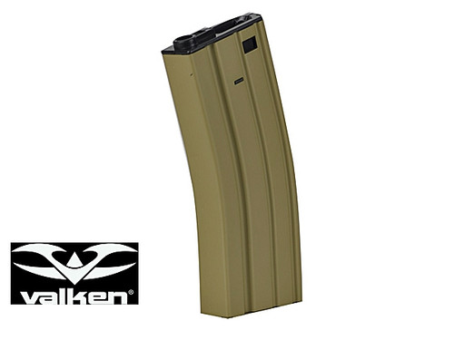 Valken M4 / M16 Airsoft 300 Round Metal High Cap AEG Rifle Magazine Tan