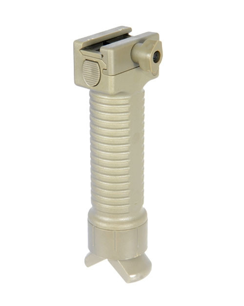 Lancer Tactical Bipod Foregrip RIS Airsoft Spring Loaded Vertical Grip ...