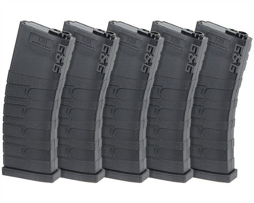 G&G M4 / M16 Airsoft 120 Round Mid Cap AEG Rifle Magazine - 5 Pack