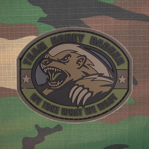 Mil-Spec Monkey Honey Badger PVC Velcro Patch ( Forest )