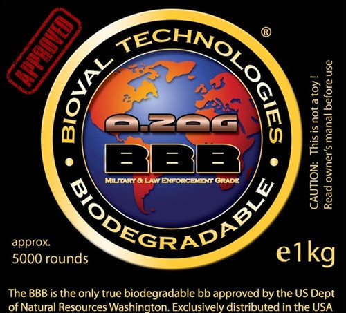 BIOVAL 5000 Rounds .20g High Polish Best Biodegradable Airsoft BBs White