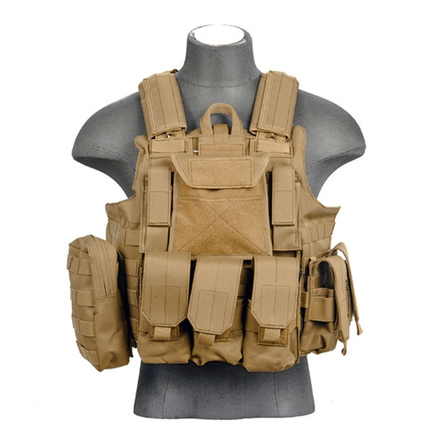 Lancer Tactical Strike MOLLE Modular Plate Carrier ( Desert Tan )