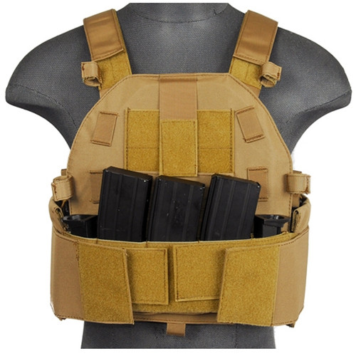 Lancer Tactical Slick MOLLE Covert Plate Carrier ( Desert Tan )