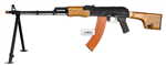 430 FPS CYMA FULL METAL RPK LMG Metal Gearbox AEG Rifle w/ BiPod Real Wood Handguard & Stock