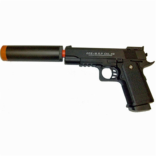 .45 Cal 1911 Airsoft Pistol With (Barrel Extension) Hand Gun