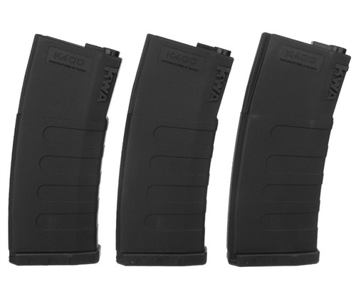 KWA M4 / M16 Airsoft K400 High Cap Rifle Magazine - 3 Pack