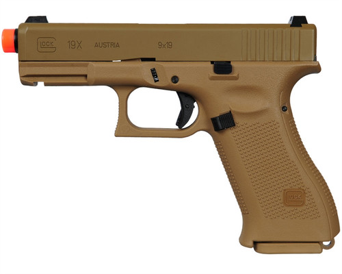 Glock G19X Gas Airsoft Pistol Blowback Hand Gun - Coyote