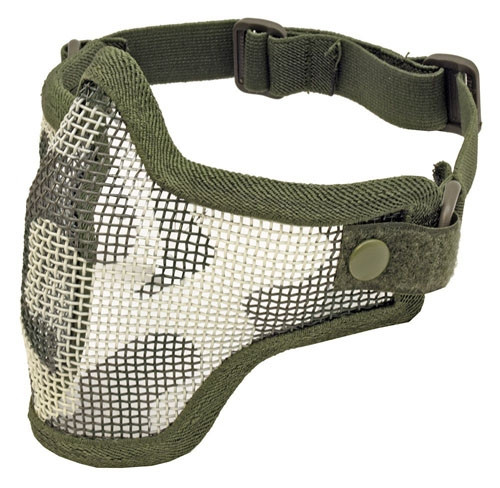 Half Face Metal Mesh Tactical Lower Face Airsoft Mask For Use With Goggles ( Jungle )