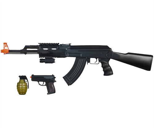 CYMA AK-47 Tactical Airsoft AEG Gun w/ Pistol & BB Grenade