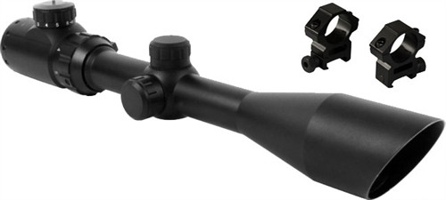 AIM Sports 3-9x40 Dual Illuminated Green & Blue Rangefinder Scope w/ Sunshade