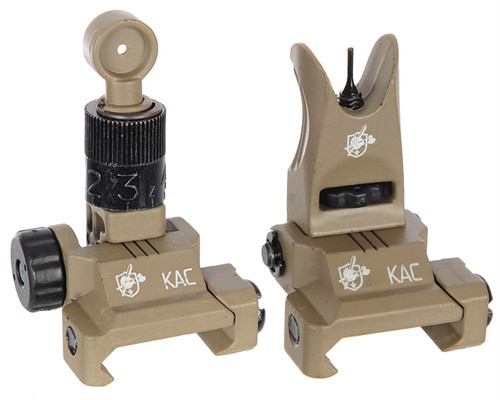 Knight's Armament Back Up Airsoft Iron Sights - Tan