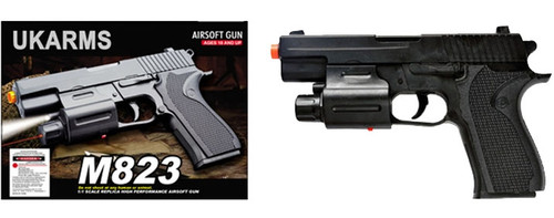 Airsoft Tactical Pistol with Laser & Flashlight