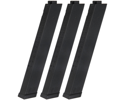 KWA Airsoft QRF Mod 2 Mid Cap AEG 120 Round Magazine - 3 Pack