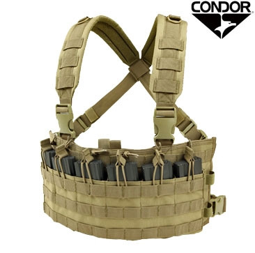 Condor Tactical Modular Rapid Assault Chest Rig w/ MOLLE Webbing (Tan)