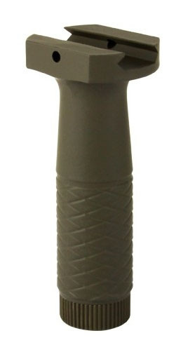 AIM Sports Tactical Rubberized Vertical Foregrip Fits Any RIS/RAS/Weaver Rails ( OD Green )