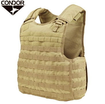Condor Tactical MOLLE Quick Release Plate Carrier ( Tan )