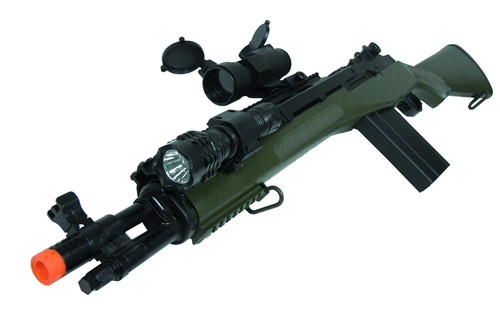 TSD M14 Socom Spring Airsoft Sniper OD Green RIS Rifle Gun SDM1160D2