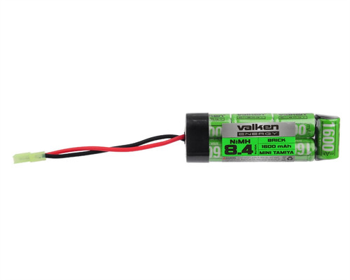 Valken 8.4v 1600mAh NiMH Flat Brick Mini Airsoft Battery (48061)