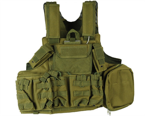 Defcon Gear Tactical 900 Denier Complete CFR Carrier Airsoft Vest - OD Green