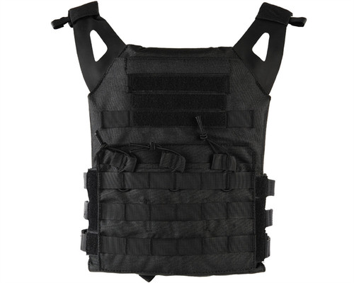 Defcon Gear Tactical Plate Carrier Airsoft Vest - Low Profile - Black