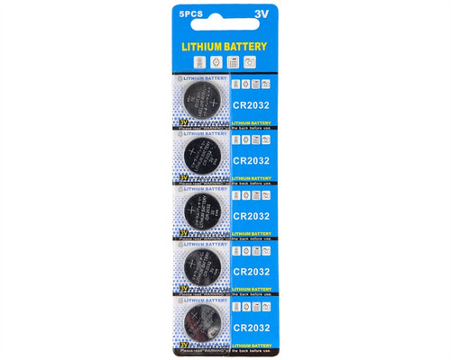 Warrior 3V Lithium CR2032 Battery - 5 Pack