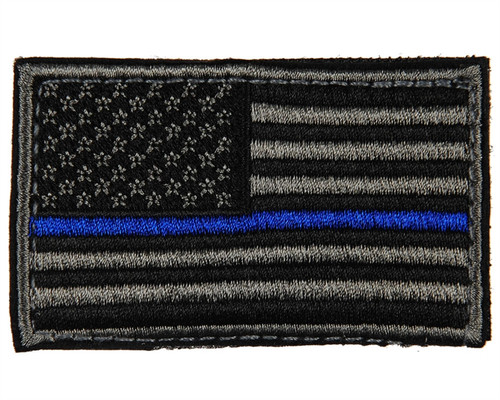 Warrior Airsoft Velcro Patch - US Flag - Black/Grey/Blue