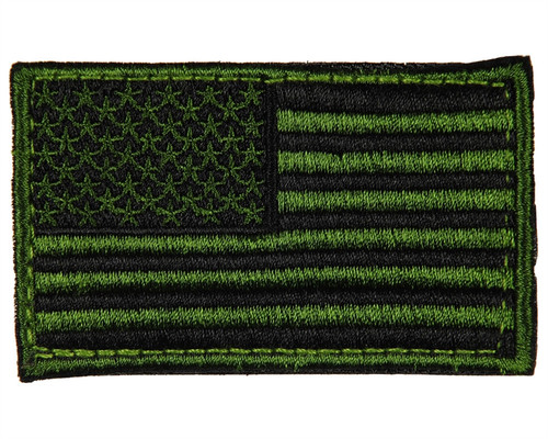 Warrior Airsoft Velcro Patch - US Flag - Green/Black