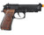 G&G Armament GPM92 GP2 Gas Blowback Pistol w/ Walnut Wood Grip - Black (GAS-M92-GP2-WBB-UCM)
