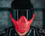 HK Army HSTL Skull Full Face Mask - Red w/ Smoke Lens