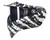 HK Army HSTL Full Face Mask - Fracture Black/White w/ Smoke Lens