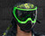 HK Army KLR Full Face Mask - Blackout Neon Green