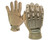 Valken Alpha Full Finger Polymer Armored Tactical Gloves - Tan