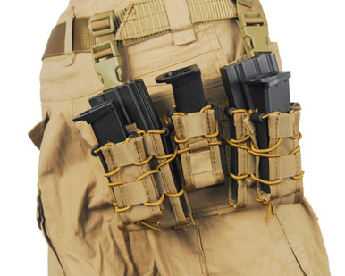 Magazine Leg Rigs Lancer Tactical TKO Leg Rig Magazine Pouches - Tan